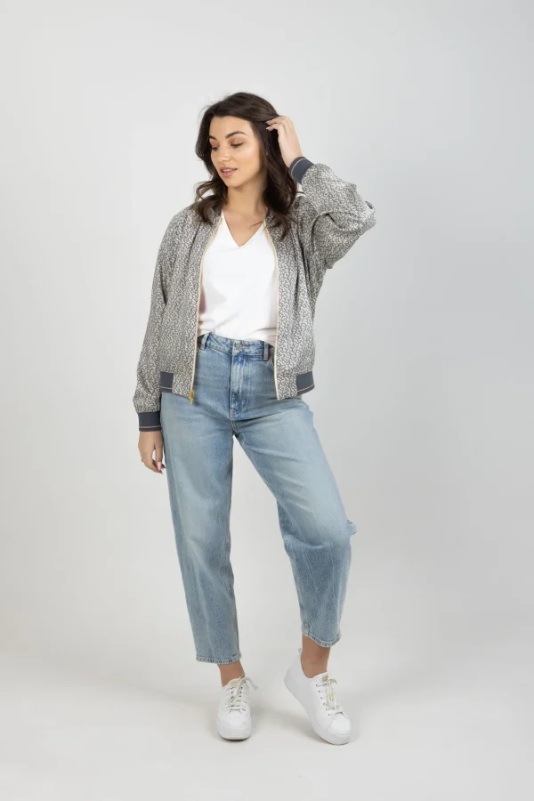 Coats & Jackets-SCOTCH & SODA PRINTED REVERSIBLE BOMBER JACKET CORAL
