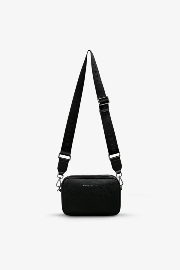 Bags & Wallets-STATUS ANXIETY. PLUNDER WITH WEBBED STRAP BLACK
