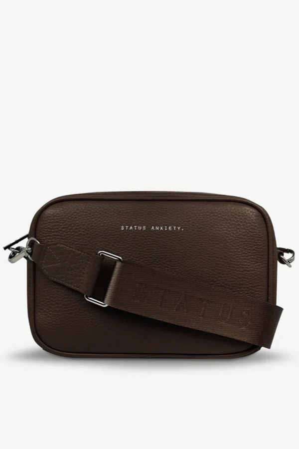 Bags & Wallets-STATUS ANXIETY. PLUNDER WITH WEBBED STRAP COCOA