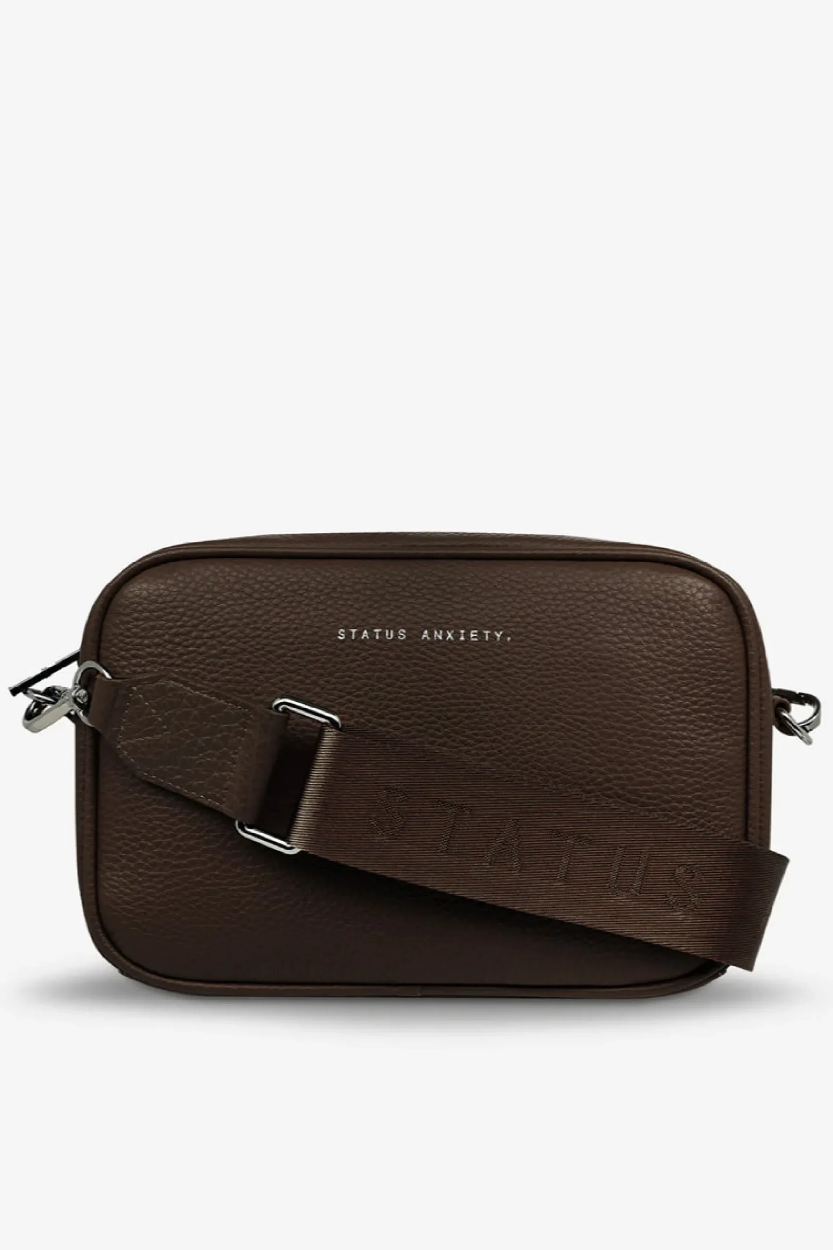 status_anxiety_plunder_wi_1-1.webp Bags & Wallets-STATUS ANXIETY. PLUNDER WITH WEBBED STRAP COCOA