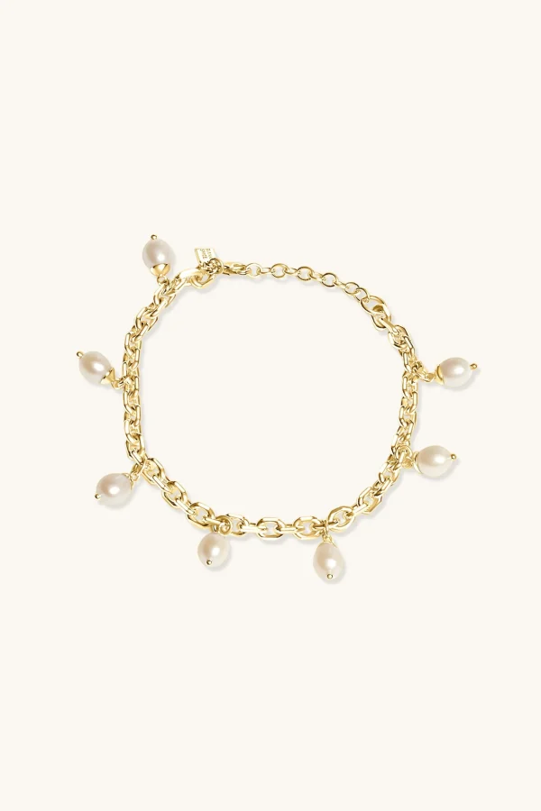 18Kt Gold Plated | Freshwater Pearls-BLANK SPACE. STRING OF PEARLS BRACELET 18KT GOLD
