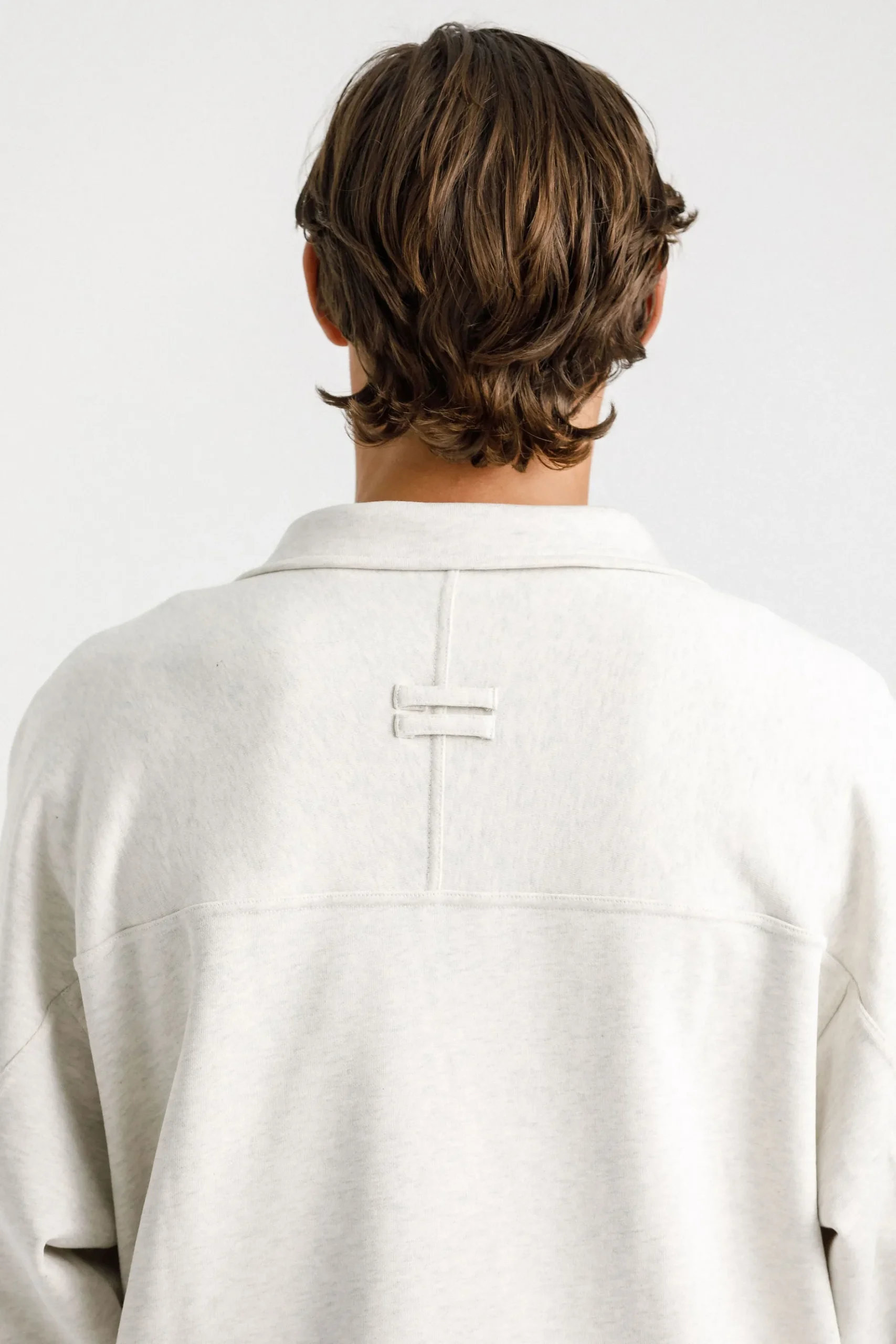 thing_thing__zip_up_crew__10.webp Sweaters & Knitwear-THING THING 1/4 ZIP UP CREW UNBLEACHED MARLE