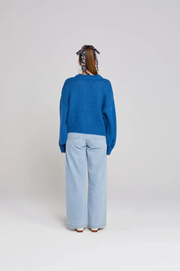Sweaters & Knitwear-THING THING CLEO CARDIGAN COBALT