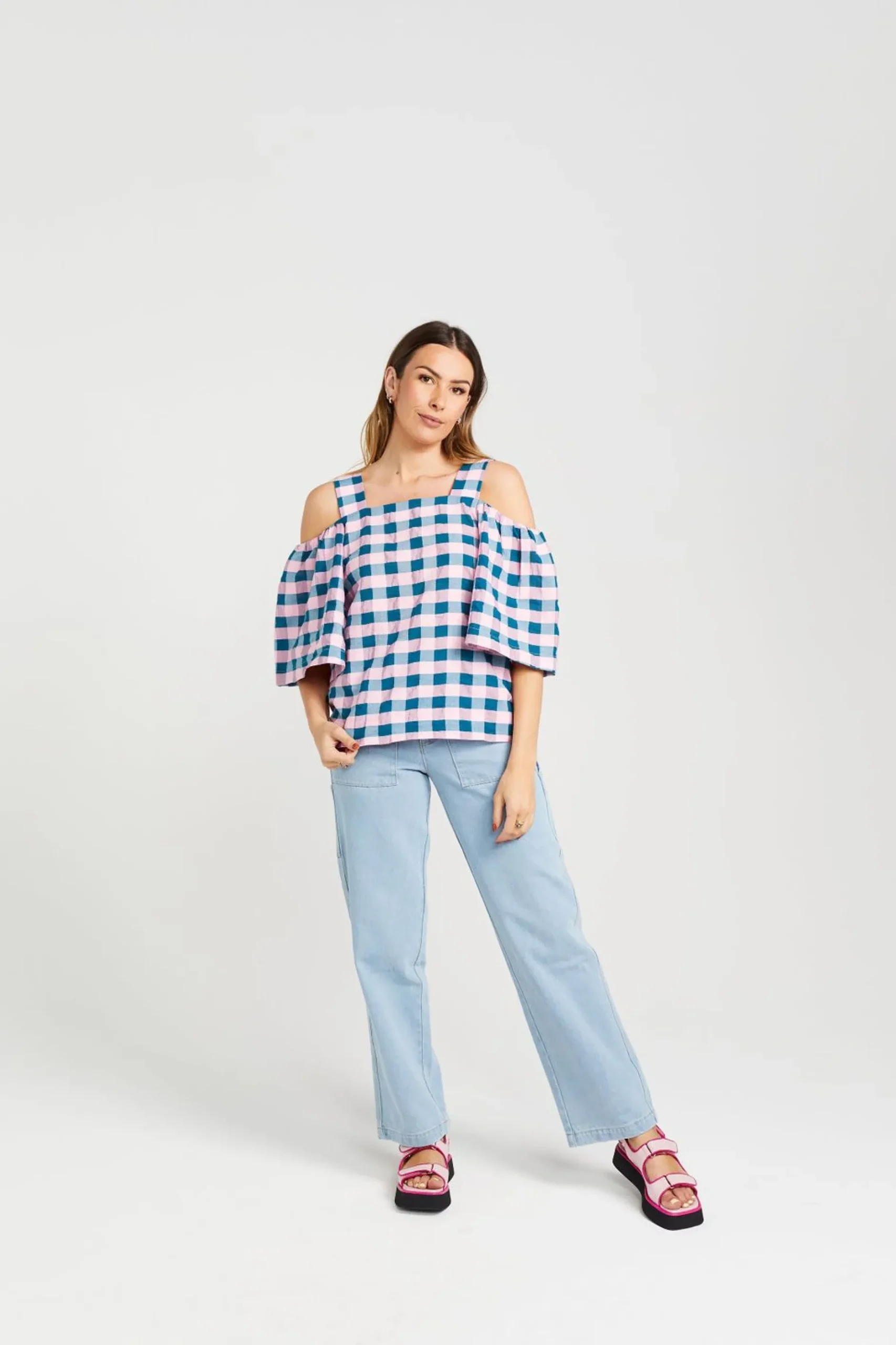 thing_thing_cut_away_top__0.webp Shirts & Tops-THING THING CUT AWAY TOP TEAL CANDY