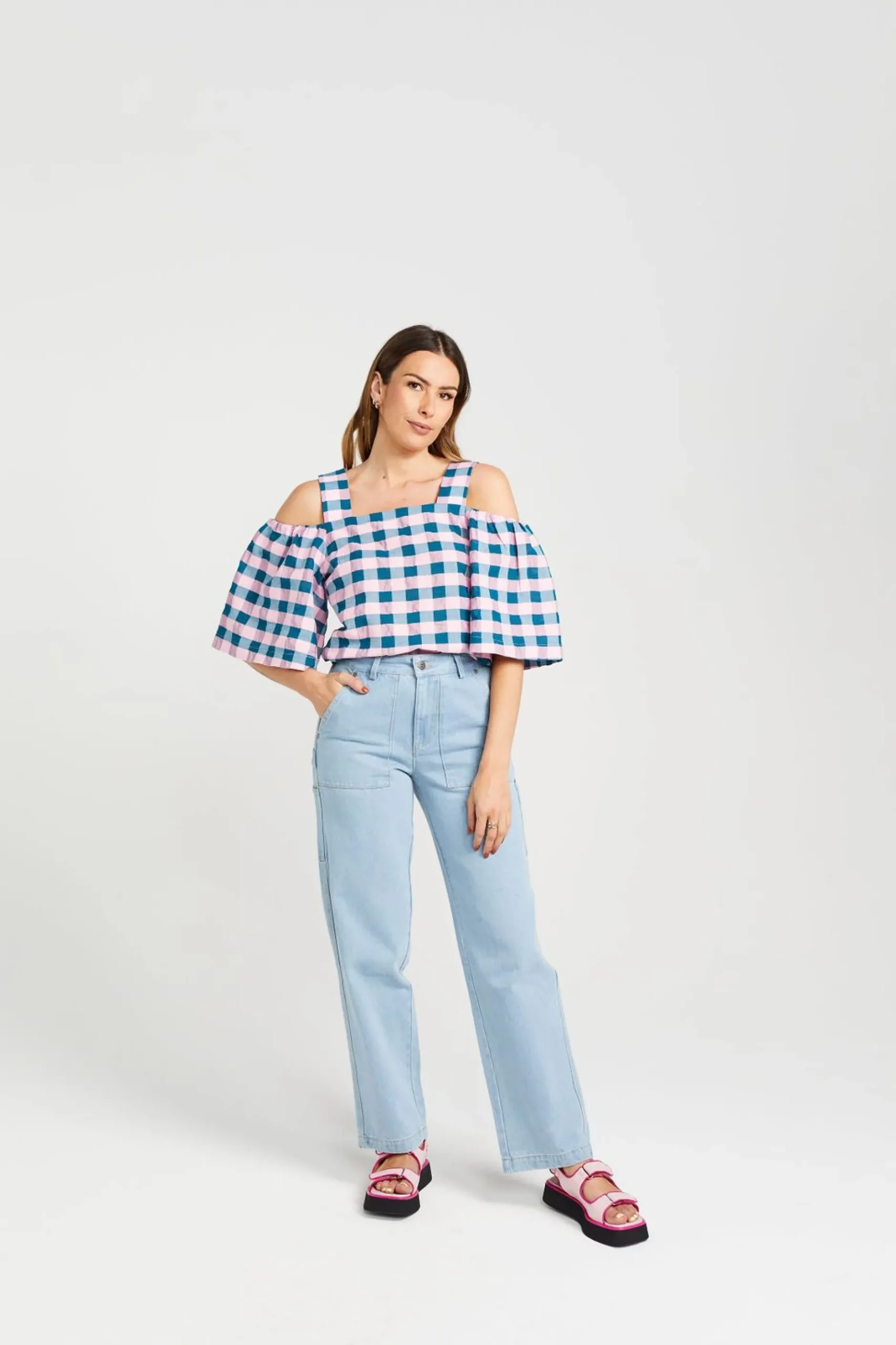 thing_thing_cut_away_top__5.webp Shirts & Tops-THING THING CUT AWAY TOP TEAL CANDY