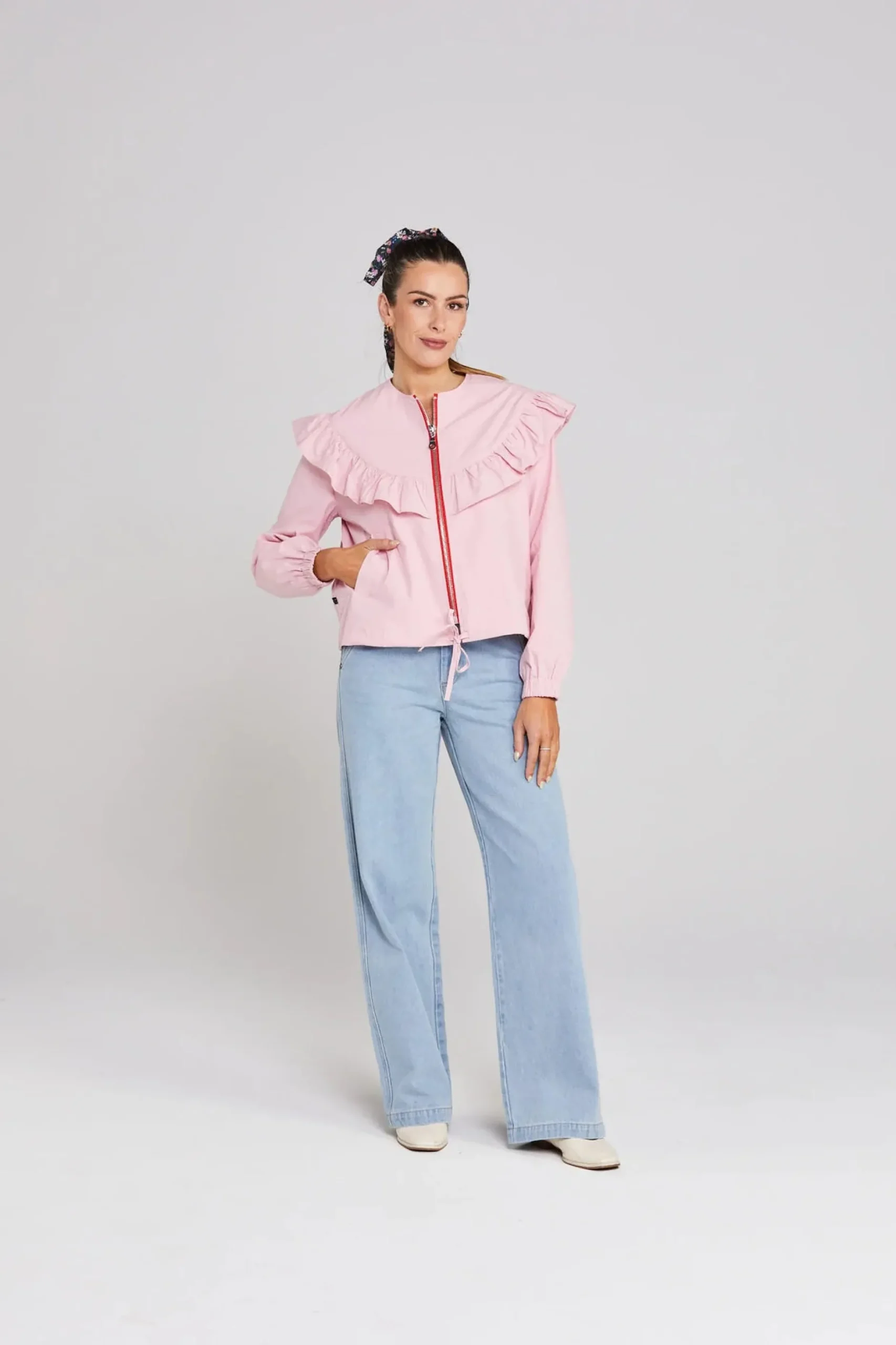 thing_thing_flounce_jacke_0.webp Coats & Jackets-THING THING FLOUNCE JACKET SOFT PINK