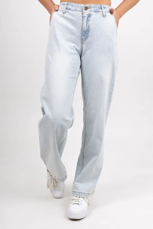 Denim-VOLCOM 1991 STONED LOW RISE JEAN ALLOVER STONE LIGHT