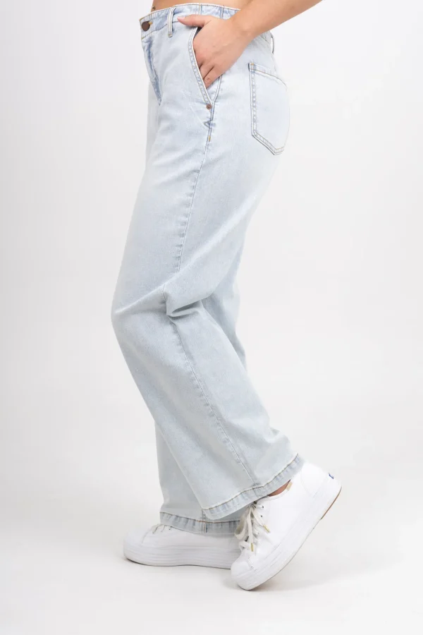 Denim-VOLCOM 1991 STONED LOW RISE JEAN ALLOVER STONE LIGHT