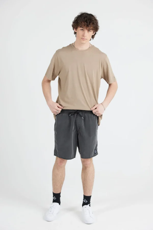 Shorts-VOLCOM CENTER TRUNK 17 BLACK