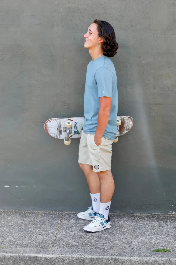Shorts-VOLCOM CENTER TRUNK 17 OYSTER GREY