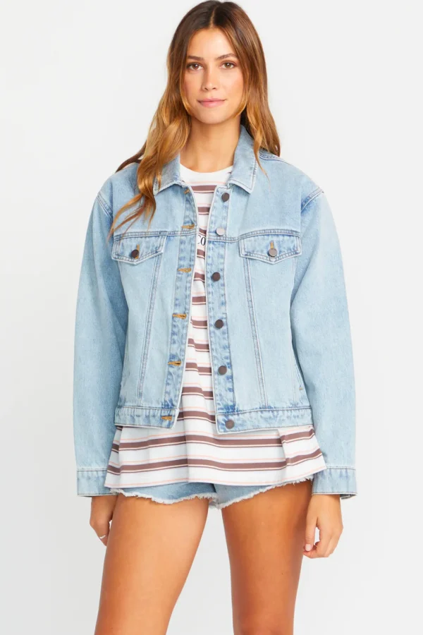 Coats & Jackets-VOLCOM COCO HO DENIM JACKET - ICE