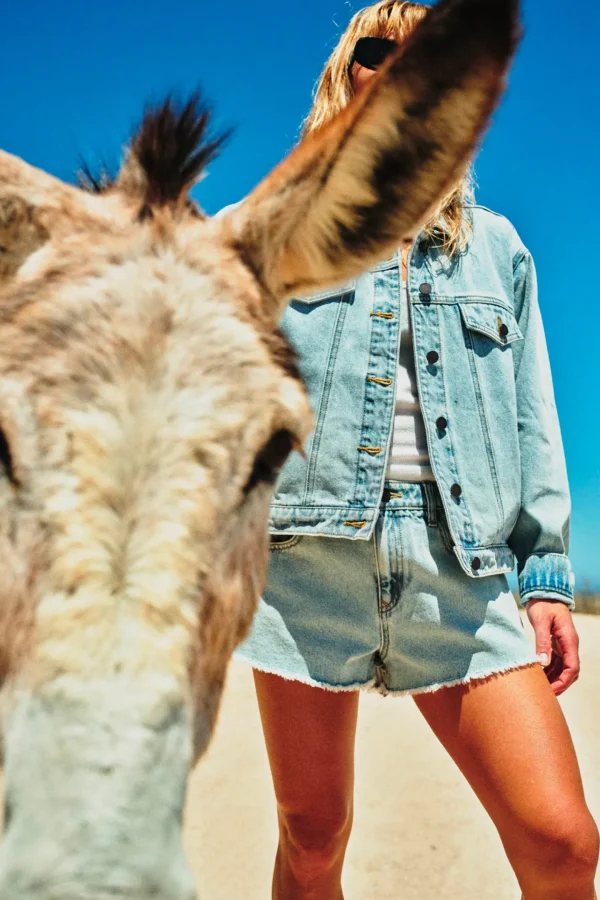 Coats & Jackets-VOLCOM COCO HO DENIM JACKET - ICE