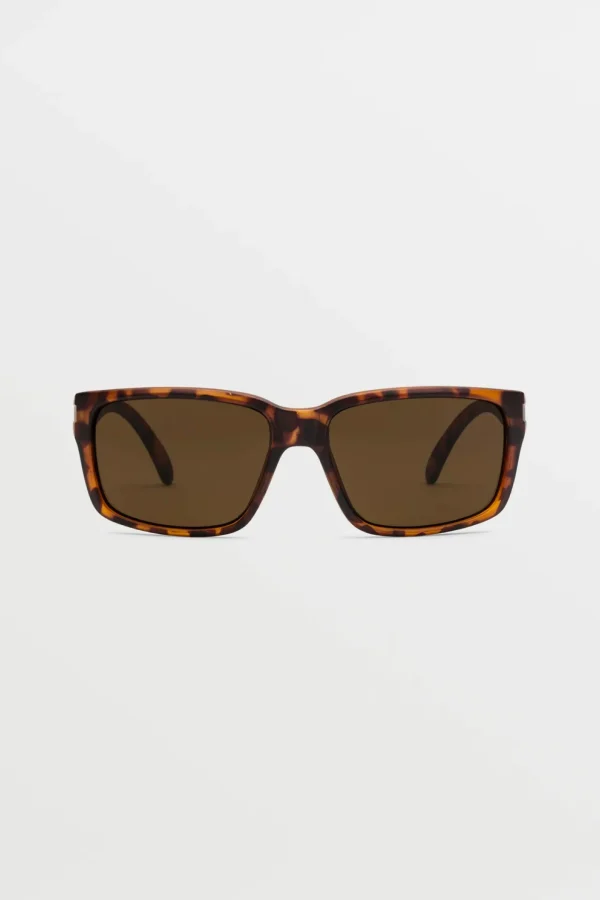 Sunglasses | Sunglasses-VOLCOM EYEWEAR STONEAGE SUNGLASSES - MATTE TORT/BRONZE