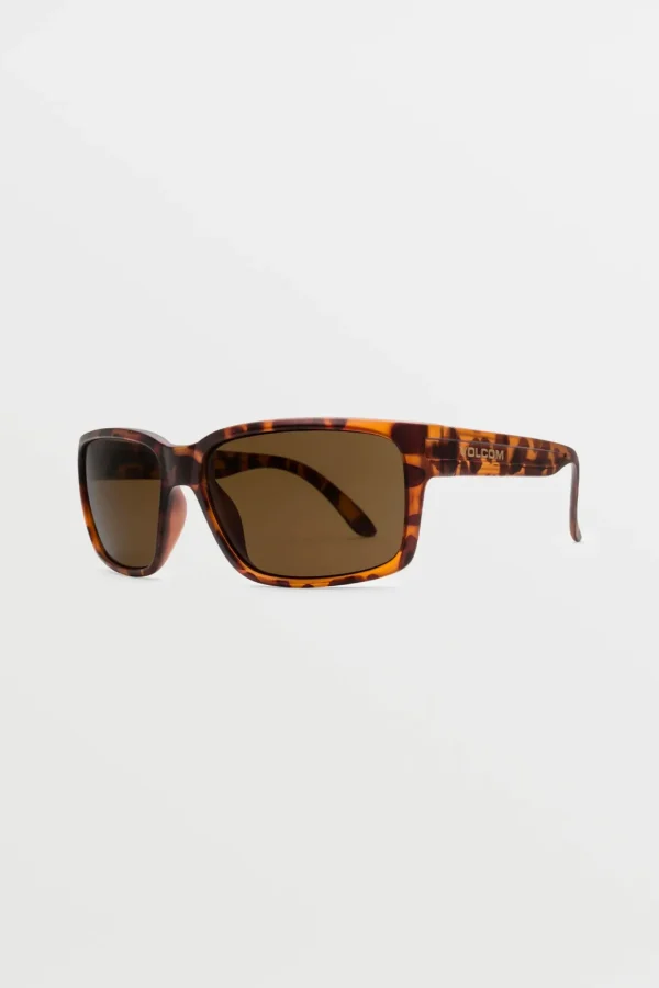 Sunglasses | Sunglasses-VOLCOM EYEWEAR STONEAGE SUNGLASSES - MATTE TORT/BRONZE