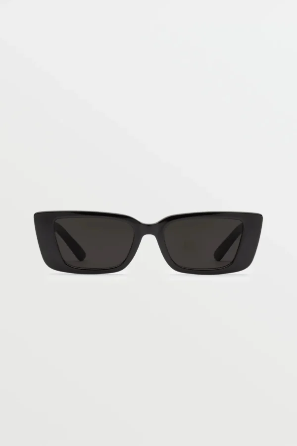 Sunglasses | Sunglasses-VOLCOM EYEWEAR STRANGE LAND SUNGLASSES - GREY GLOSS BLACK