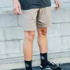 Shorts-VOLCOM FRICKEN ELASTIC WAIST SHORT - KHAKI