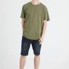 Tees & Tanks-VOLCOM MENS WASH SOLID TEE - ARMY GREEN COMBO