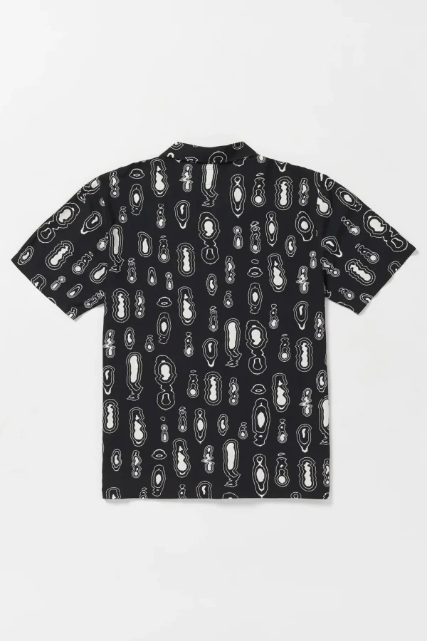 Shirts-VOLCOM SHAKEN STIRRED SHORT SLEEVE SHIRT - BLACK