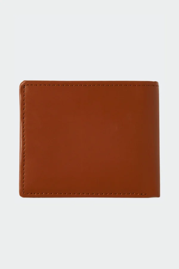 Bags & Wallets-VOLCOM SINGLE STONE LEATHER WALLET - TAN