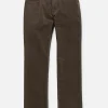 Pants-VOLCOM SOLVER 5 POCKET CORD PANT BISON