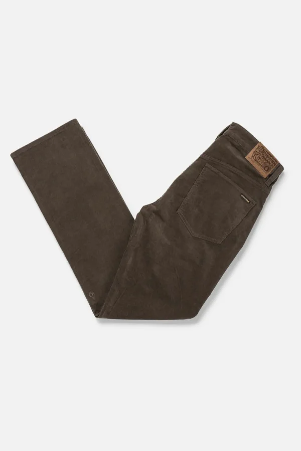 Pants-VOLCOM SOLVER 5 POCKET CORD PANT BISON