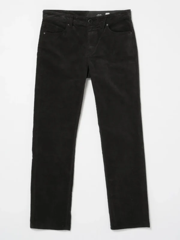 Pants-VOLCOM SOLVER 5 POCKET CORD PANT STEALTH