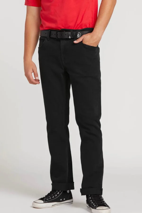 Denim-VOLCOM SOLVER MODERN FIT JEAN - BLACKOUT