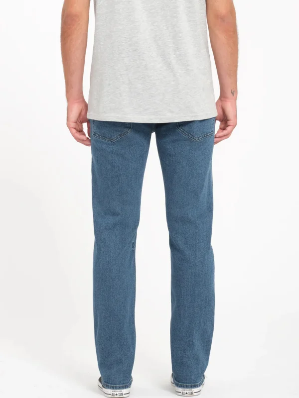 Denim-VOLCOM SOLVER MODERN FIT JEAN WASHED BLUE
