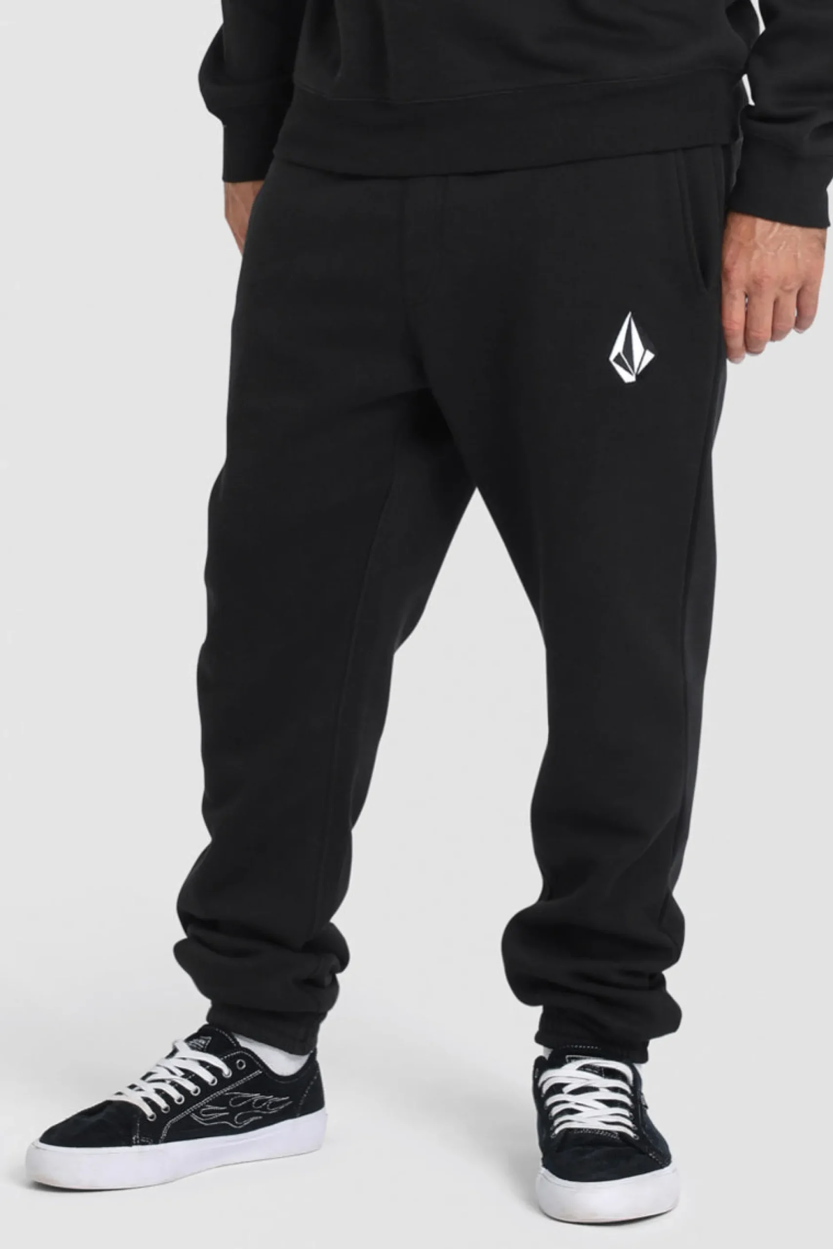 volcom_vologo_fleece_trac_0-2.webp Pants-VOLCOM VOLOGO FLEECE TRACK PANT BLACK