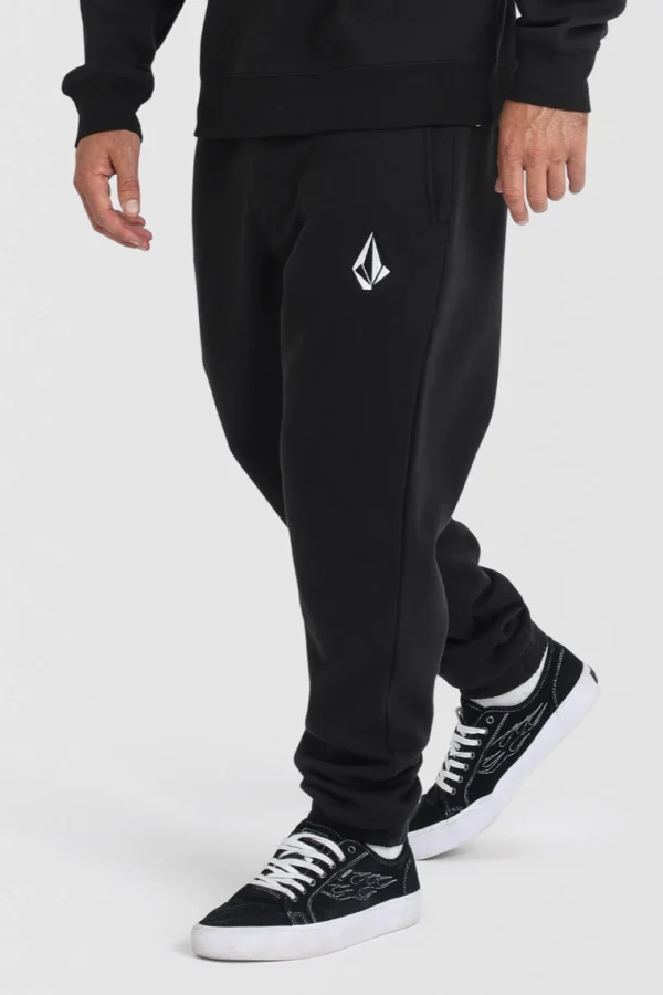Pants-VOLCOM VOLOGO FLEECE TRACK PANT BLACK
