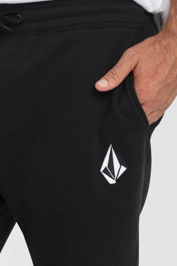 Pants-VOLCOM VOLOGO FLEECE TRACK PANT BLACK