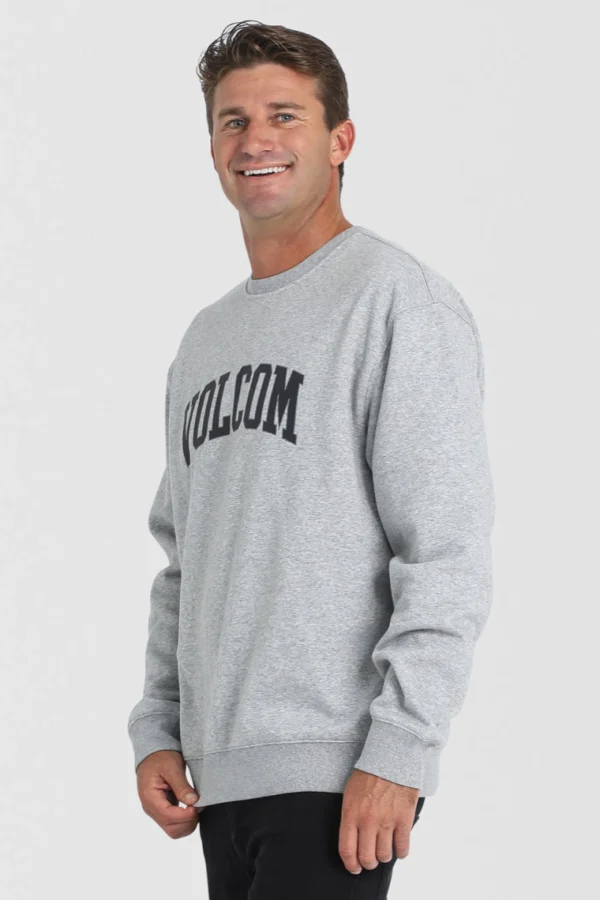 Sweaters & Knitwear-VOLCOM VOLSITY CREW HEATHER GREY