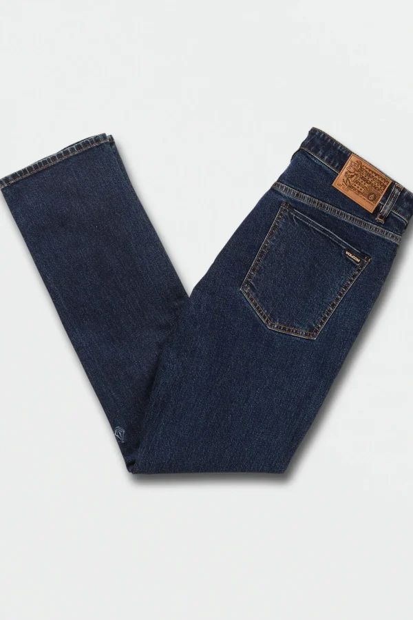 Denim-VOLCOM VORTA SLIM FIT JEAN - DIRTY MED BLUE*