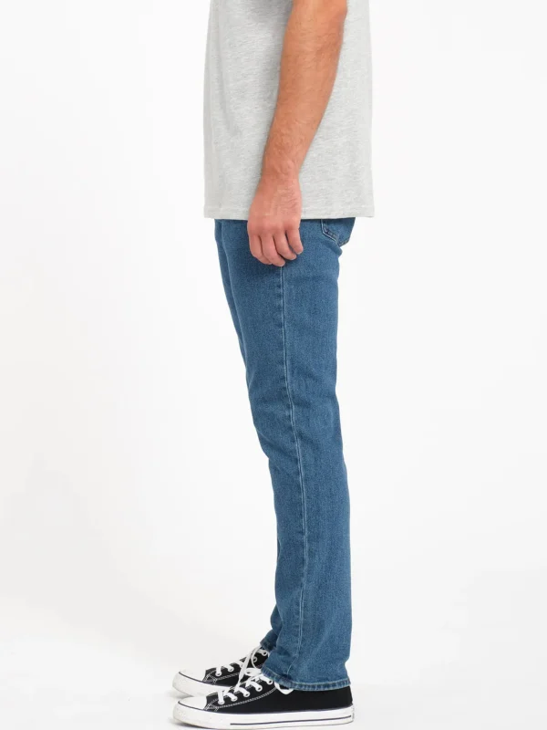 Denim-VOLCOM VORTA SLIM FIT JEAN WASHED BLUE