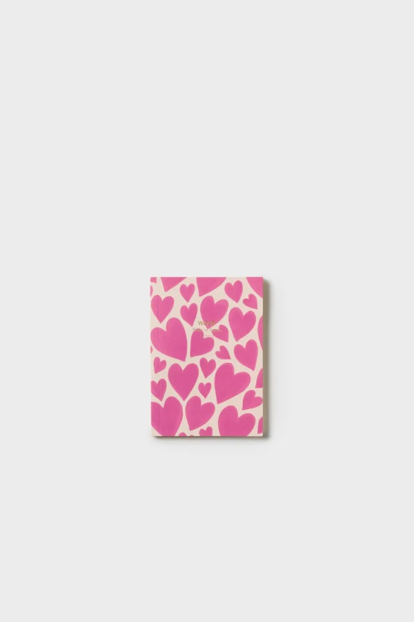 Books & Stationery-WOUF A6 NOTEBOOK - PINK LOVE