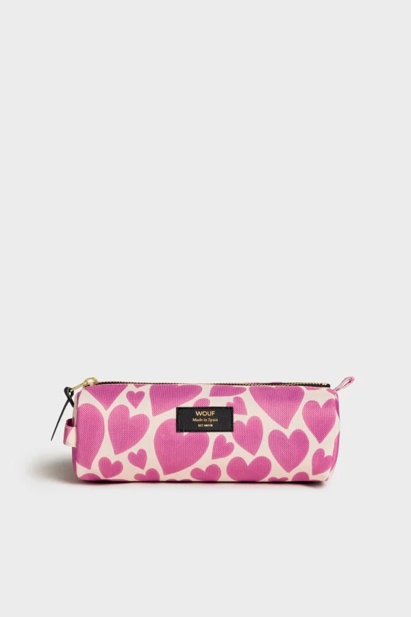 Books & Stationery-WOUF PENCIL CASE - PINK LOVE