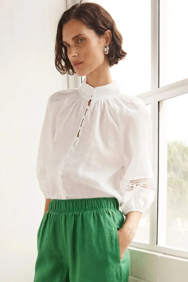 Shirts & Tops-ZOE KRATZMANN INVOKE TOP PORCELAIN