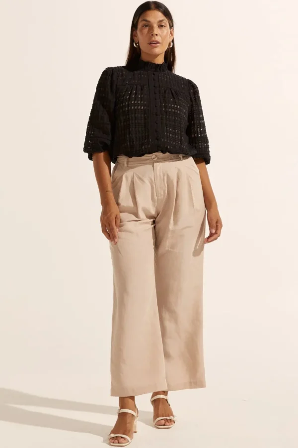 Shirts & Tops-ZOE KRATZMANN WAYFARER TOP BLACK